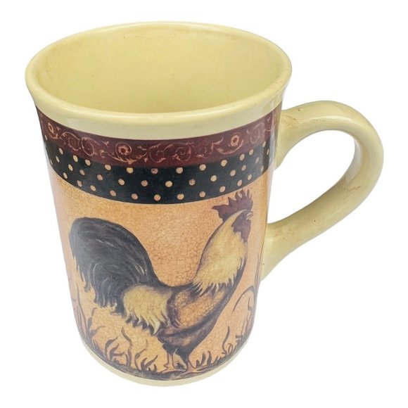 Vintage B.I Inc Ceramic Tea Pot and Mug 2 Piece Set Rooster Design - Picture 10 of 12